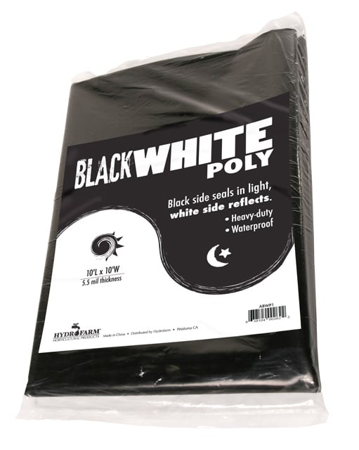 ABWP1 Black White Poly, 10' x 10', 5.5 mil 1 Black White Poly, 10' x 10', 5.5 mil