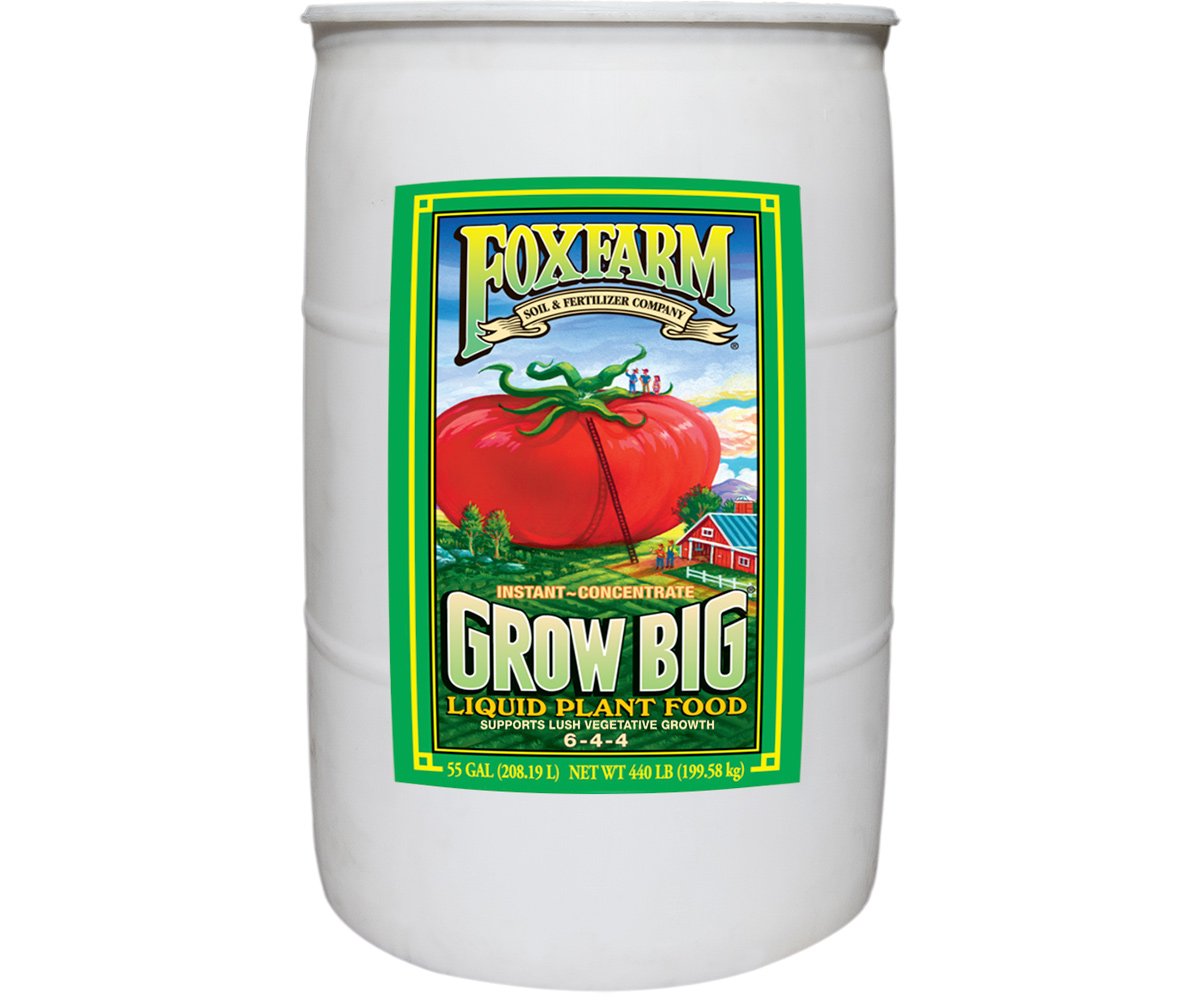 FX14417 FoxFarm Grow Big® Liquid Concentrate, 55 gal 1 FoxFarm Grow Big® Liquid Concentrate, 55 gal