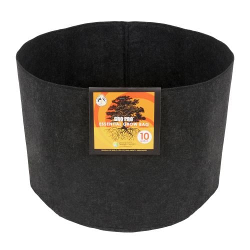 725330 Gro Pro Essential Round Fabric Pot - Black 10 Gallon (60/Case) 1 Gro Pro Essential Round Fabric Pot - Black 10 Gallon (60/Case)