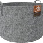 Dirt Pot Flexible Portable Planter, Grey, 45 gal, with handles HGDB45
