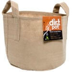 Dirt Pot Flexible Portable Planter, Tan, 15 gal, with handles HGDBT15H