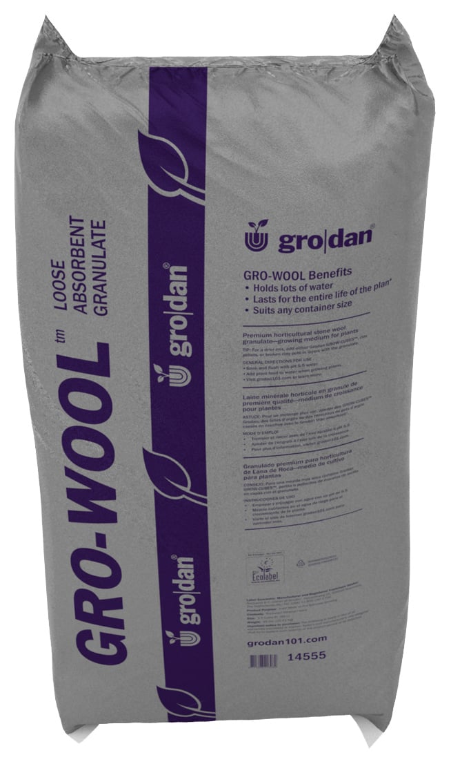 RWXA20 Grodan Gro-Wool Medium Water Absorbent Granulate Rockwool, 3.5 cu ft 1 Grodan Gro-Wool Medium Water Absorbent Granulate Rockwool, 3.5 cu ft