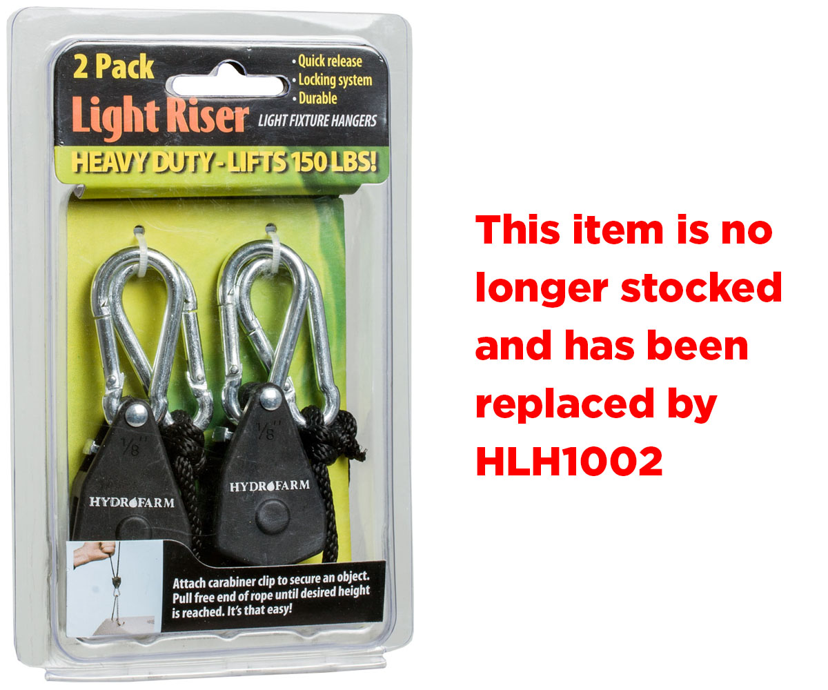 Hydrofarm Heavy Duty Light Riser, pack of 2 [This item is no longer stocked and has been replaced by HLH1002.] LULIFT