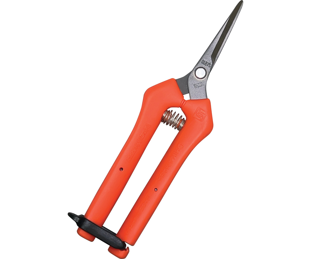 Chikamasa TP-500SRF Spring-loaded Curved Pruners with Fluorine Coating [Minimum Order Quantity 6] CHATP500SRF